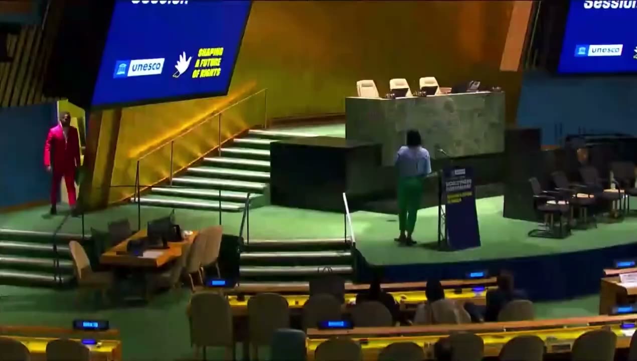 J. Ivy performs at the United Nations